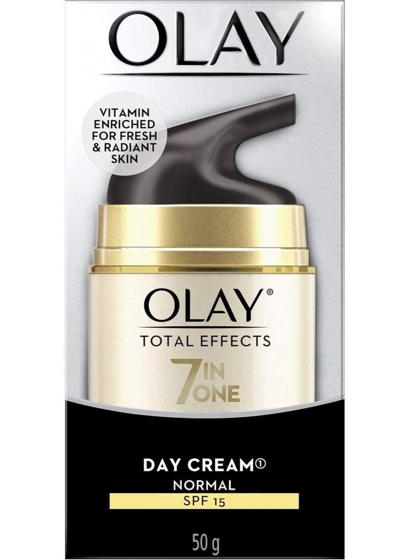 Olay Total Effects 7 in One Day Cream Vitamin Enriched for Fresh & Radiant Skin SPF 15 50g - Image 1